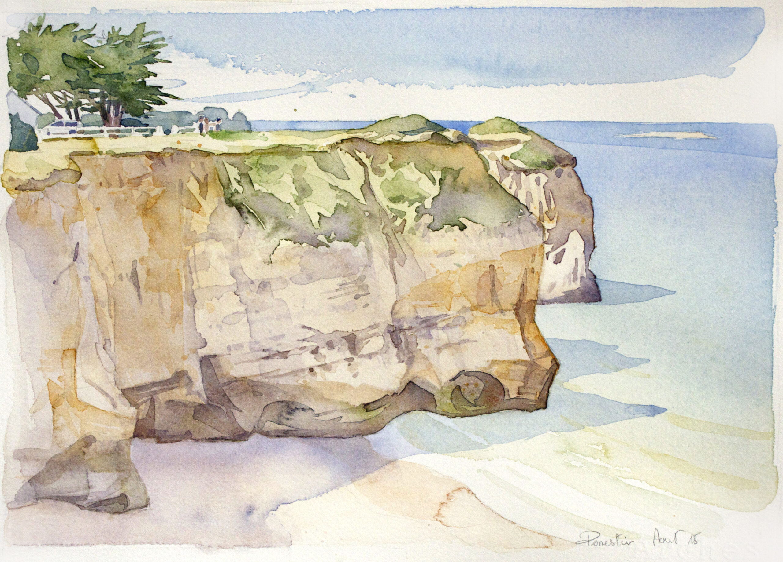 Aquarelle sur le motif  - watercolor -Patrick Clouet - artwork- landscape painting